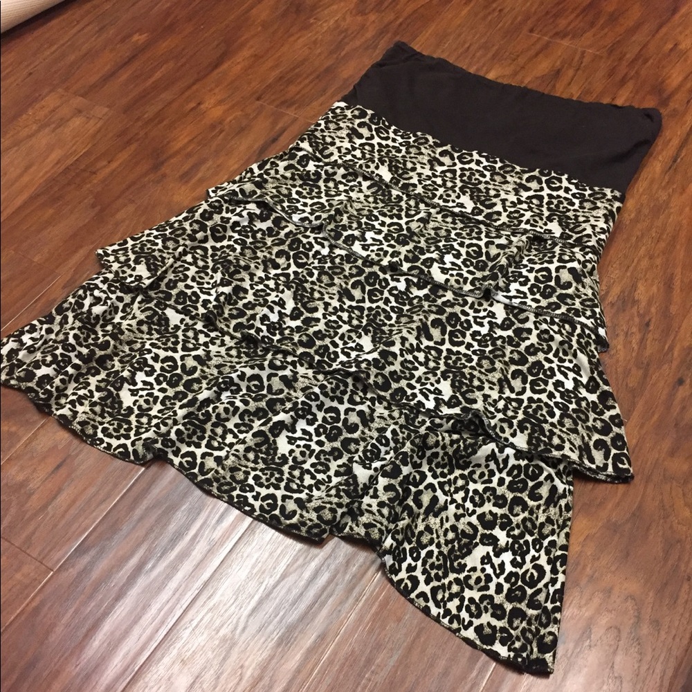 Leopard ruffle dress/top